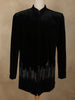 Black Abstract Beads Embroidered Design Velvet Indo-Western Men's Sherwani