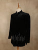 Black Abstract Beads Embroidered Design Velvet Indo-Western Men's Sherwani