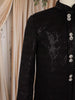 Black Abstract Sequins Design Velvet Indo-Western Sherwani