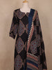 Black Ajrakh Printed Cotton Salwar Suit With Dupatta