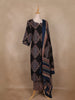 Black Ajrakh Printed Cotton Salwar Suit With Dupatta