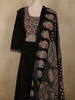 Black Ajrakh Printed Design Cotton Salwar Suit with Dupatta