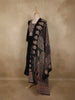 Black Ajrakh Printed Design Cotton Salwar Suit with Dupatta