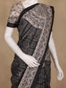 Black And Beige Kalamkari Print Semi Silk Saree