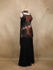 Black And Brown Geometric Design Georgette Palazzo Suit