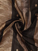 Black And Gold Striped Tissue Organza Saree With Zari Buttas