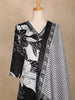 Black And White Floral Printed Cotton Salwar