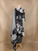 Black And White Floral Printed Cotton Salwar