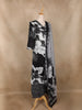 Black And White Floral Printed Cotton Salwar