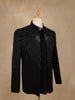 Black Bead Embroidery Velvet Men's Suit