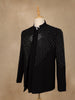 Black Bead Embroidery Velvet Men's Suit