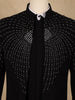 Black Bead Embroidery Velvet Men's Suit