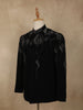 Black Beads Embroidered Design Polynosic Men's Suit