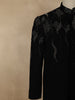 Black Beads Embroidered Design Polynosic Men's Suit