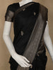 Black Bird Design Raw Silk Saree - Diadem