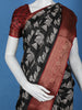Black Bird Design Tussar Silk Saree - Diadem