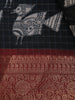 Black Bird Design Tussar Silk Saree - Diadem