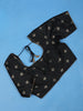 Black Butta Design Silk Readymade Blouse