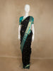 Black Butta Woven Design Pure Kanchipuram Silk Saree with Contrast Zari Border