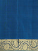 Black Butta Woven Kanchipuram Silk Saree With Blue Zari Border
