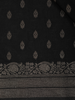 Black Butta Woven Raw Silk Saree with Floral Zari Border