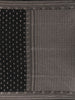 Black Butta Woven Raw Silk Saree with Floral Zari Border
