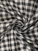 Black Checks Semi Tussar Saree With Designer Border
