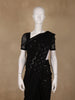 Black Chevron Design Chiffon Saree