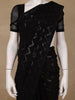 Black Chevron Design Chiffon Saree