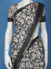 Black Abstract Printed Chiffon Saree - Diadem