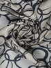 Black Abstract Printed Chiffon Saree - Diadem