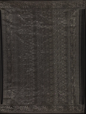Black Deer Motif Woven Pure Kanchipuram Silk Saree - Diadem