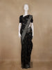 Black Deer Motif Woven Pure Kanchipuram Silk Saree - Diadem