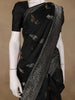 Black Deer Motif Woven Pure Kanchipuram Silk Saree - Diadem