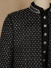 Black Diamond Motif Embroidered Viscose Men's Suit