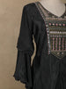 Black Embellished Design Crepe Palazzo Salwar Suit