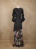 Black Embellished Design Crepe Palazzo Salwar Suit