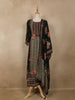 Black Embroidered Design Crepe Palazzo Suit