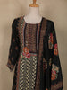 Black Embroidered Design Crepe Palazzo Suit