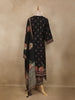 Black Embroidered Design Crepe Palazzo Suit