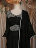 Black Embroidered Design Georgette Gown with Dupatta