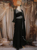 Black Embroidered Design Georgette Gown with Dupatta
