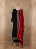 Black Embroidered Georgette Salwar Suit with Dupatta