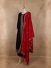 Black Embroidered Georgette Salwar Suit with Dupatta