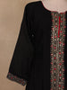 Black Embroidered Georgette Salwar Suit with Dupatta