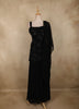 Black Embroidery Georgette Palazzo Suit