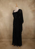 Black Embroidery Georgette Palazzo Suit