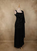 Black Embroidery Georgette Palazzo Suit