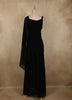 Black Embroidery Georgette Palazzo Suit