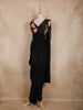 Black Embroidery Georgette Ready To Wear Saree with Designer Blouse